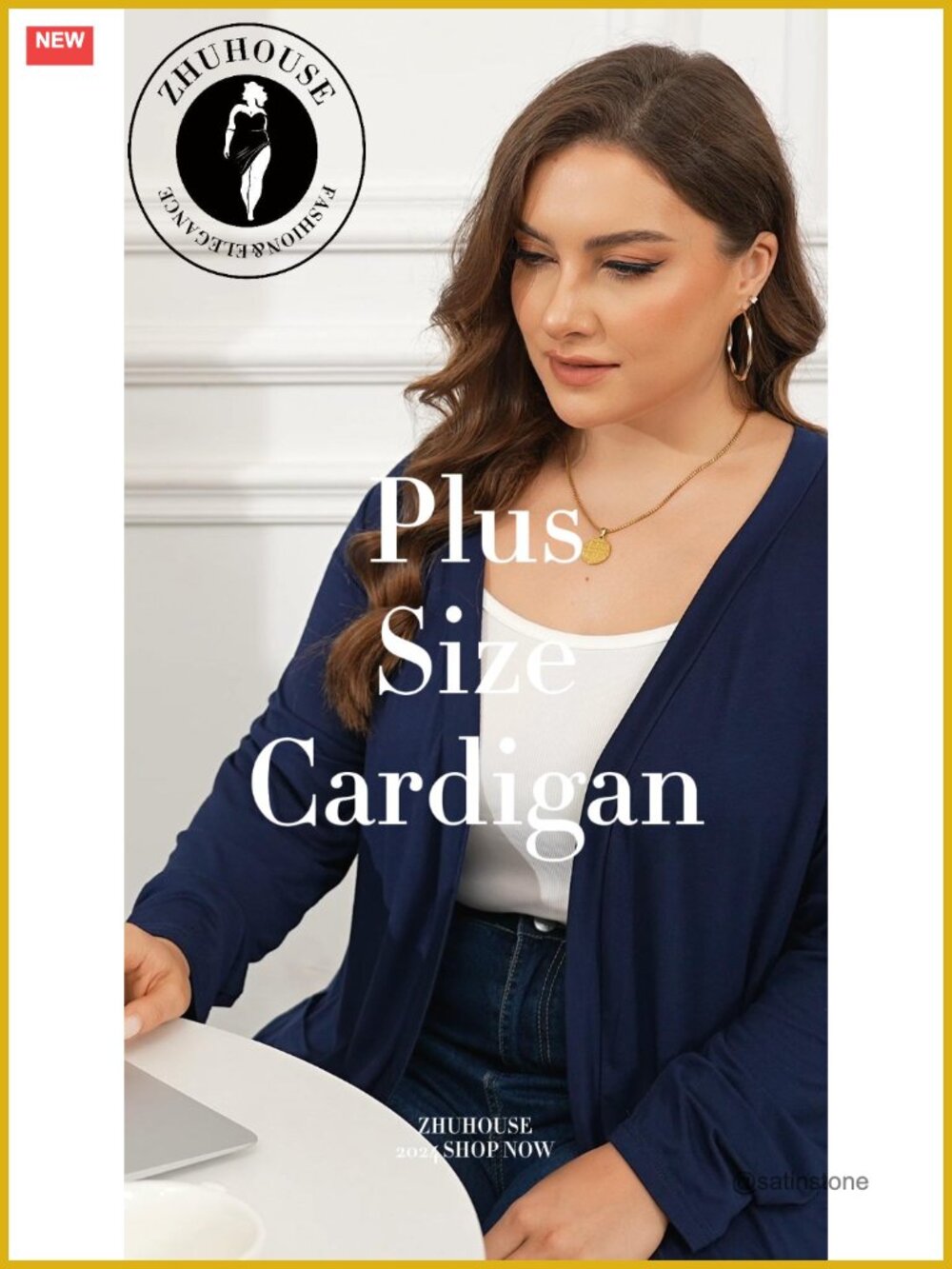 Plus Size Lightweight Cardigan Soft with Pockets 1X-5X - Picture 5 of 6